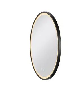 LED nástěnná svítidla BIG WHITE (SLV) TRUKKO 60 zrcadlo ? 60 cm, chrom, černý okraj 1007201