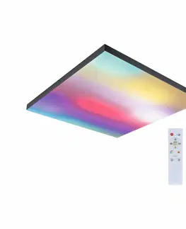 LED nástěnná svítidla PAULMANN LED Panel Velora Rainbow dynamicRGBW hranaté 595x595mm 3520lm RGBW černá