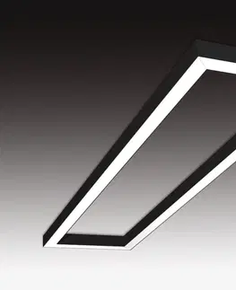 LED lustry a závěsná svítidla SEC Stropní nebo závěsné LED svítidlo s přímým osvětlením WEGA-FRAME2-DB-DIM-DALI, 32 W, černá, 607 x 330 x 50 mm, 3000 K, 4260 lm 322-B-103-01-02-SP