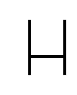 Designová nástěnná svítidla Artemide Alphabet of Light - velké písmeno H 1201H00A