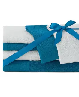 Ručníky AmeliaHome Sada 6 ks ručníků FLOSS klasický styl modrá
