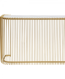 Toaletní/konzolové stolky KARE Design Toaletní stolek Wire Glass - zlatý, 142x89cm