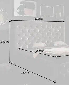 Designové postele LuxD 29278 Designová postel Laney 180 x 200 cm olivově šedý samet - Skladem