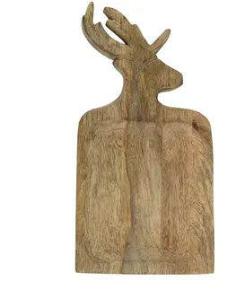 Mísy a misky Mísa z mangového dřeva s vyřezávaným jelenem 41cm - 21*41,5*2cm Mars & More CISHH41