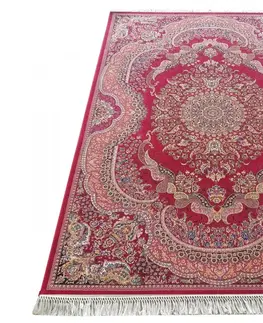 Vintage koberce Exkluzívny červený koberec s krásným vzorom Šířka: 150 cm | Délka: 230 cm