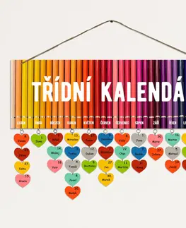 Kalendáře, rozvrhy a jiné Dárek pro učitelku - Třídní kalendář v pestrých barvách