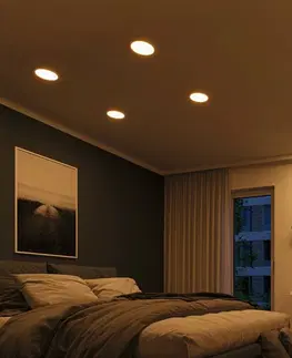 Chytré osvětlení PAULMANN Smart Home Zigbee LED vestavné svítidlo Areo VariFit IP44 kruhové 230mm 16W matný chrom měnitelná bílá 930.46
