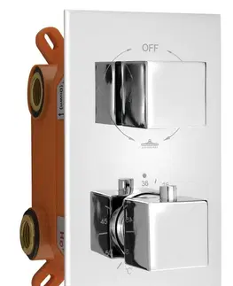 Koupelnové baterie SAPHO LATUS podomítková sprchová termostatická baterie, box, 3 výstupy, chrom 1102-63