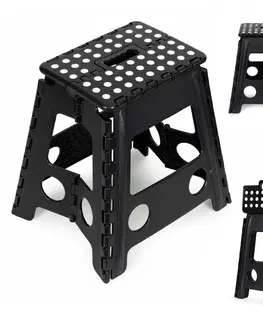 Stoličky MODERNHOME Skládací stolička TABOR 39 cm černá