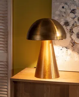 Lampy stolní Stolní lampa Mushroom Gold 48 cm