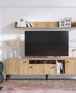 Obývací stěny a sestavy nábytku Televizní stěna GREGA dub