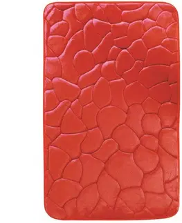 Koberce a koberečky VOPI Koupelnová předložka s paměťovou pěnou Kameny červená, 40 x 50 cm
