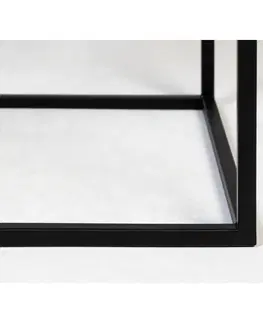 Stolky do obývacího pokoje Hector Mramorový odkládací stolek Laval 45 cm černý