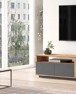 TV stolky Sofahouse Designový TV stolek Belisario II 180 cm antracitový