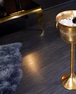 Kuchyňské linky Stojan na šampaňské VENA Dekorhome Zlatá