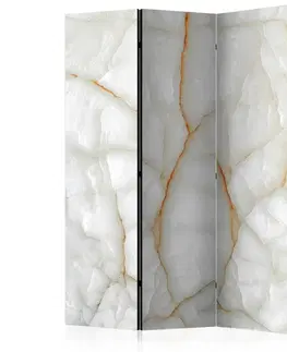 Paravány Paraván White Marble Dekorhome 135x172 cm (3-dílný)