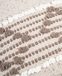 Polštáře Dekorační bavlněný polštářek hnědý vzor, 45 x 45 cm