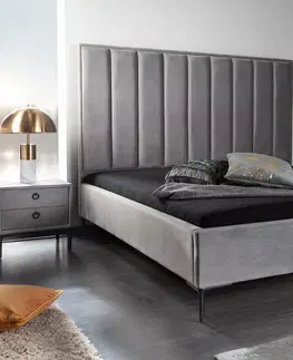 Designové postele LuxD Designová postel Gallia 180 x 200 cm stříbrno-šedá