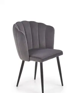Židle HALMAR Designová židle Zelo šedá