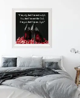 Tapety na zeď Samolepící tapety citáty - Marilyn Monroe, lodičky