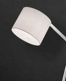 Stojací lampy Orion Stojací lampa Artak s bílým plátěným stínidlem