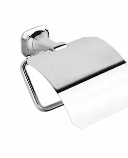 WC štětky METAFORM AI007 Aida držák toaletního papíru s krytem, stříbrná