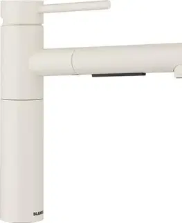Dřezové baterie Blanco ALTA II-S Silgranit bílá soft, výsuvná sprcha s přepínáním