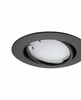 Chytré osvětlení PAULMANN LED vestavné svítidlo Smart Home Zigbee Base Coin základní sada výklopné kruhové 90mm 20° 3x4,9W 230V stmívatelné RGBW+ černá mat 924.68