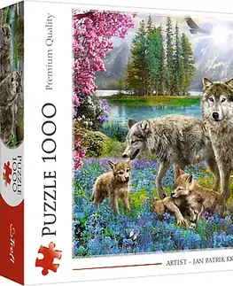 Hračky puzzle TREFL - Puzzle 1000 - Vlčí rodinka