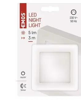 Noční osvětlení EMOS LED noční světlo P3316 s fotosenzorem do zásuvky P3316