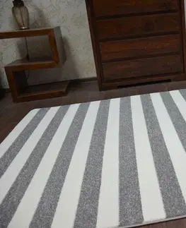 Koberce a koberečky Dywany Lusczow Kusový koberec SKETCH WILLIAM šedý/bílý - pruhovaný, velikost 200x290