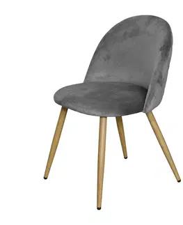 Jídelní židle Jídelní židle LAMBDA šedý samet