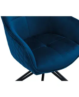 Jídelní křesla Židle S Područkami Emma, Modrá