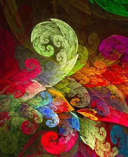 Abstraktní tapety Tapeta abstraktní pastelové listy