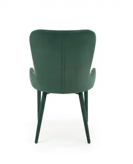 Židle HALMAR Jídelní židle Nol tmavě zelená