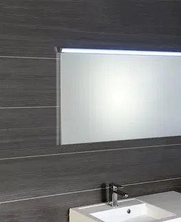 Koupelnová zrcadla AQUALINE BORA zrcadlo s LED osvětlením a vypínačem 1000x600, chrom AL716