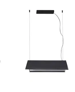 Závěsná světla FARO BARCELONA Ludovico Povrchové závěsné svítidlo LED, 60 cm, černé