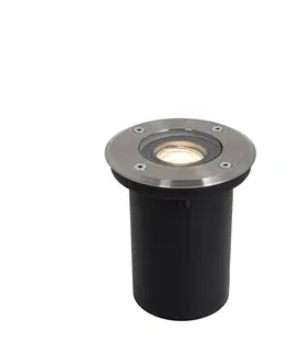 Venkovni zemni reflektory Moderní venkovní pozemní bodové svítidlo ocelové 35 mm nastavitelné IP65 - Delux