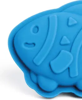 Hry na zahradu Bigjigs Toys Silikonové formičky OCEAN modré