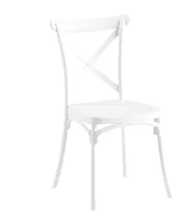 Zahradní židle Stohovatelná židle SAVITA Tempo Kondela Bílá