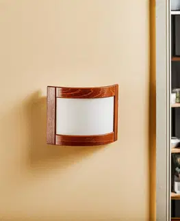 Nástěnná svítidla Lamkur Nástěnné světlo Zanna ze dřeva, 22 cm rustikální