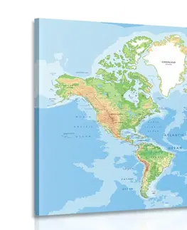 Obrazy mapy Obraz klasická mapa světa