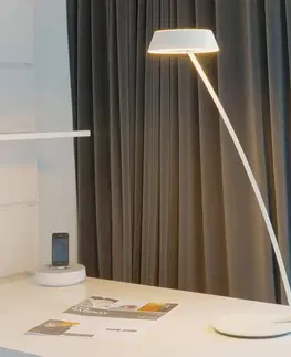 Stolní lampy Oligo OLIGO Glance LED stolní lampa oblouk bílá matná