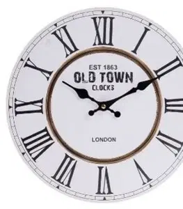 Hodiny Nástěnné hodiny Town, pr. 34 cm, dřevo