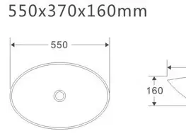 Umyvadla HOPA Skleněné umyvadlo na desku DEVENTER 55×37×16 cm OLKLTG108