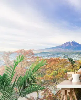 Samolepící tapety Samolepící fototapeta výhled na Chureito Pagoda a horu Fuji