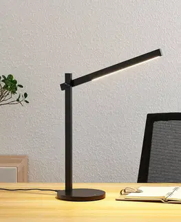 Stolní lampy kancelářské Lindby Lindby Loretta LED stolní lampa, CCT, černá