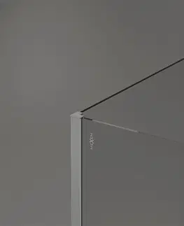 Sprchové zástěny MEXEN/S Kioto Sprchová zástěna WALK-IN 120 x 80 cm, černý vzor, chrom 800-120-212-01-70-080