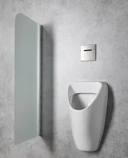 Koupelna SAPHO Dělící stěna mezi urinály 40x100cm, mléčné sklo PW140
