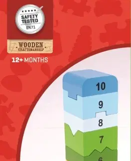 Dřevěné hračky Bigjigs Toys Dřevěná motorická věž Number